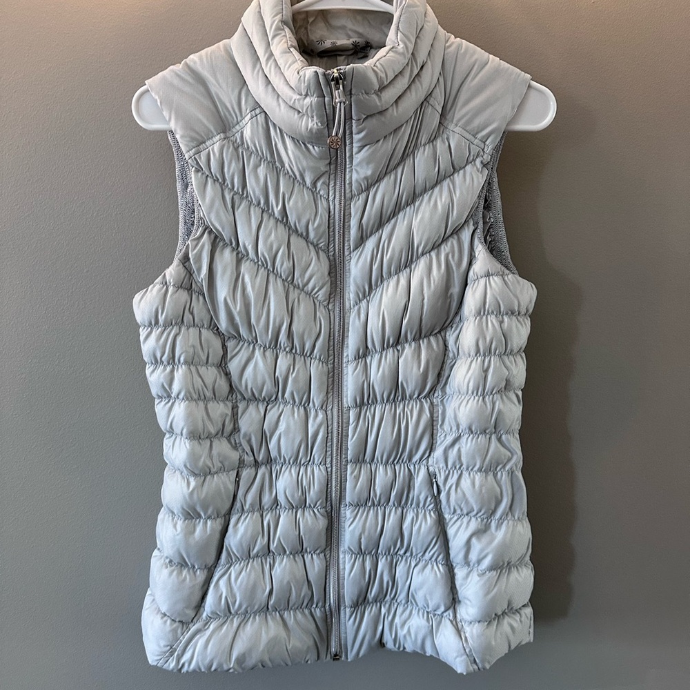 Athleta Light Gray Puffer Vest